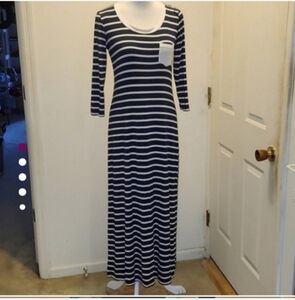 Sonnet James Play Dress maxi midi stripe strechy Coastall small